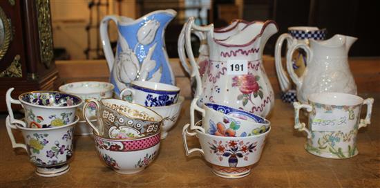 Collection of Victorian ceramic jugs and teaware (17)